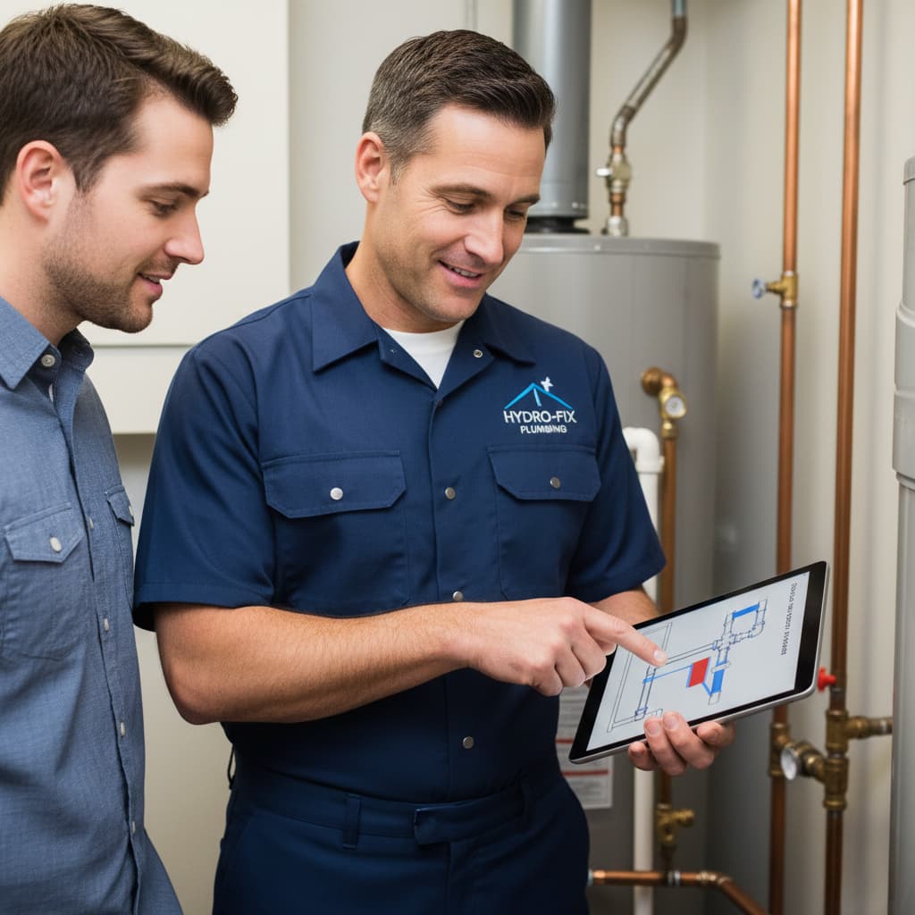 Our plumber arrives and assesses the situation